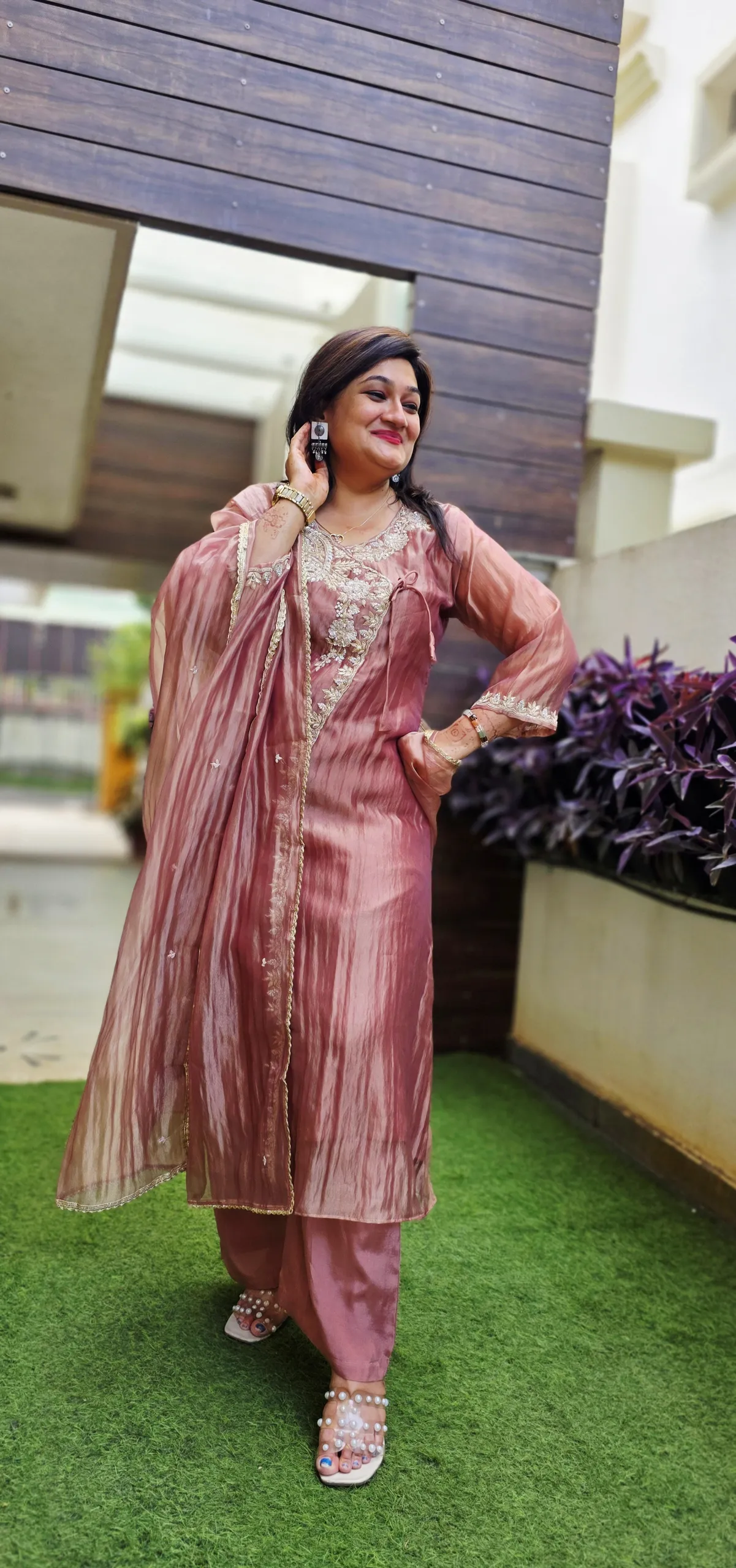 Onion Pink Pure Tissue Luxe Dress, photo 3