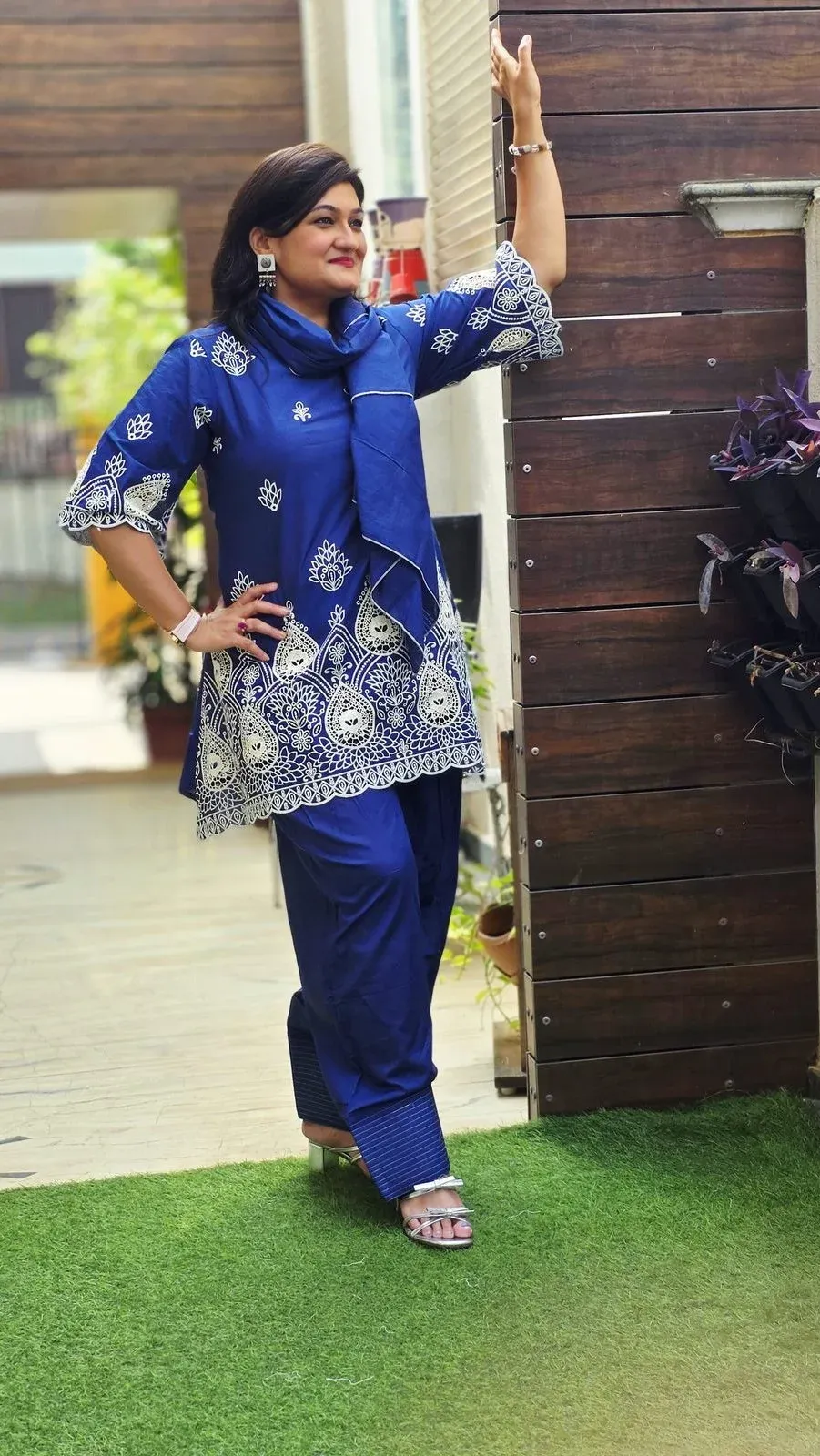 Blue Cotton Designer Dress, photo 2