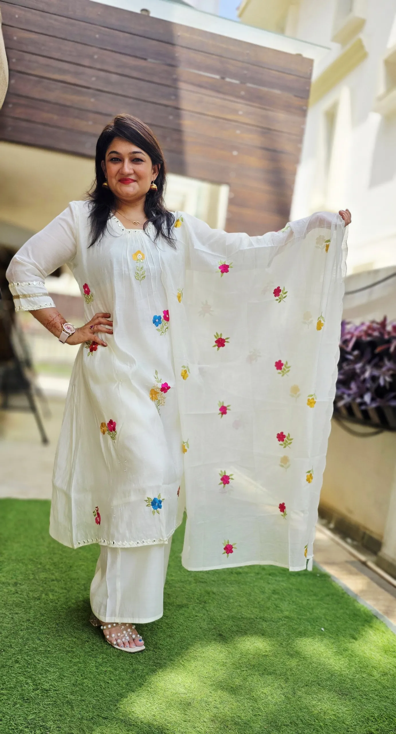 White Elegant A-line Dress, photo 5