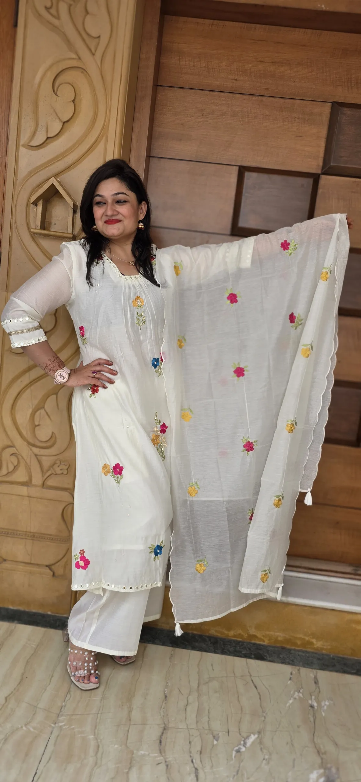 White Elegant A-line Dress, photo 2