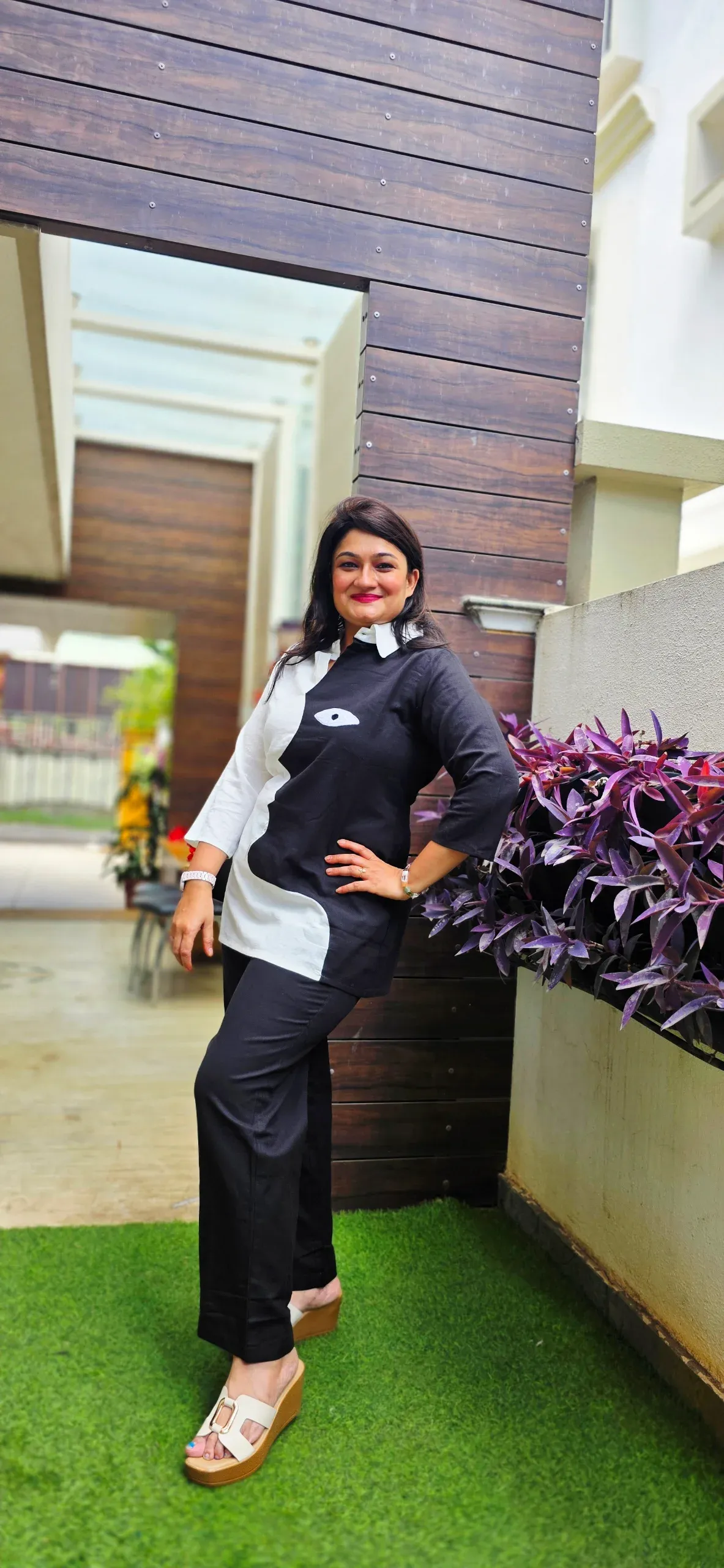 Black & White Chic Human Face Co-ord, photo 2
