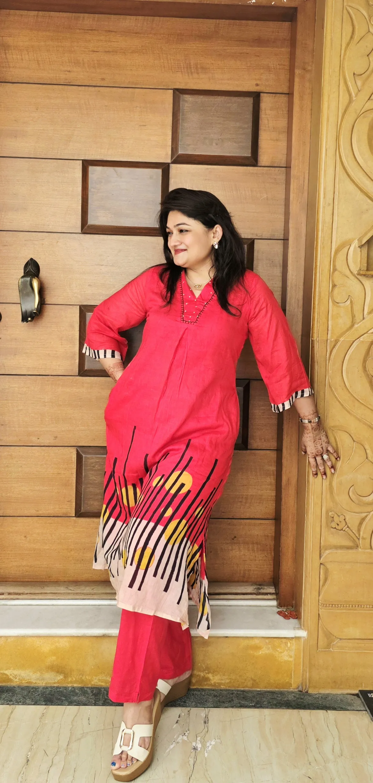 Pink Pure Cotton Printed Co-ord Set, photo 2