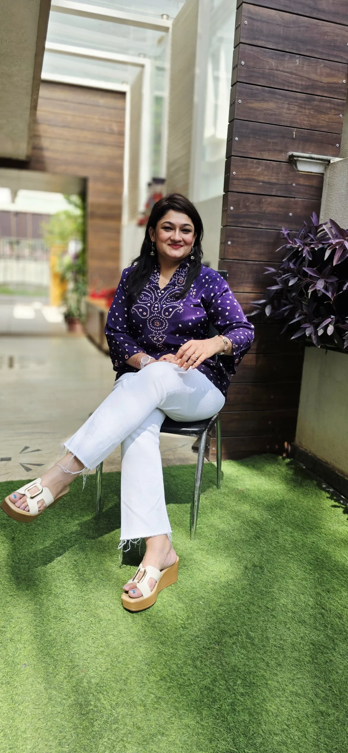 Purple Bandhej Shirt, photo 4