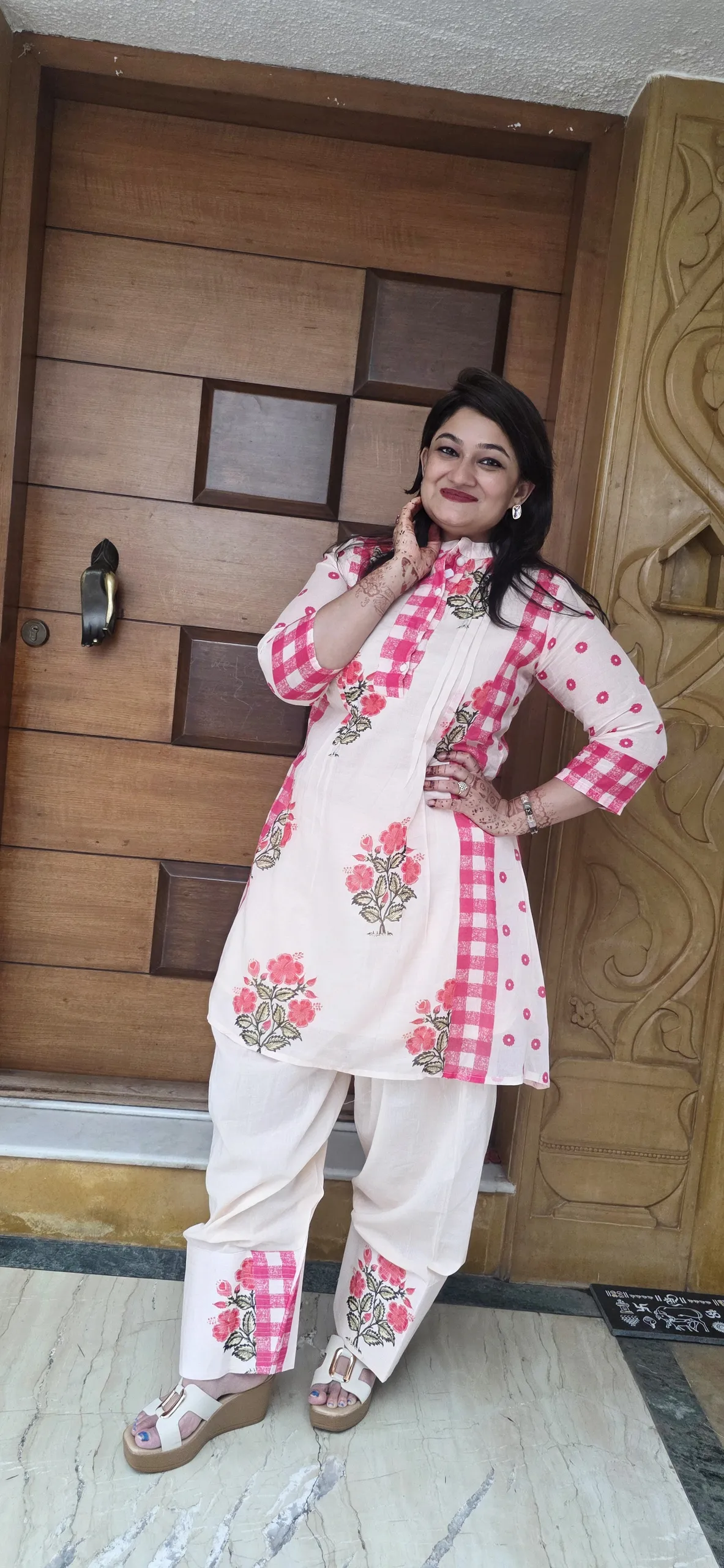 Gulmohar Floral Pink Co-ord Set, photo 2