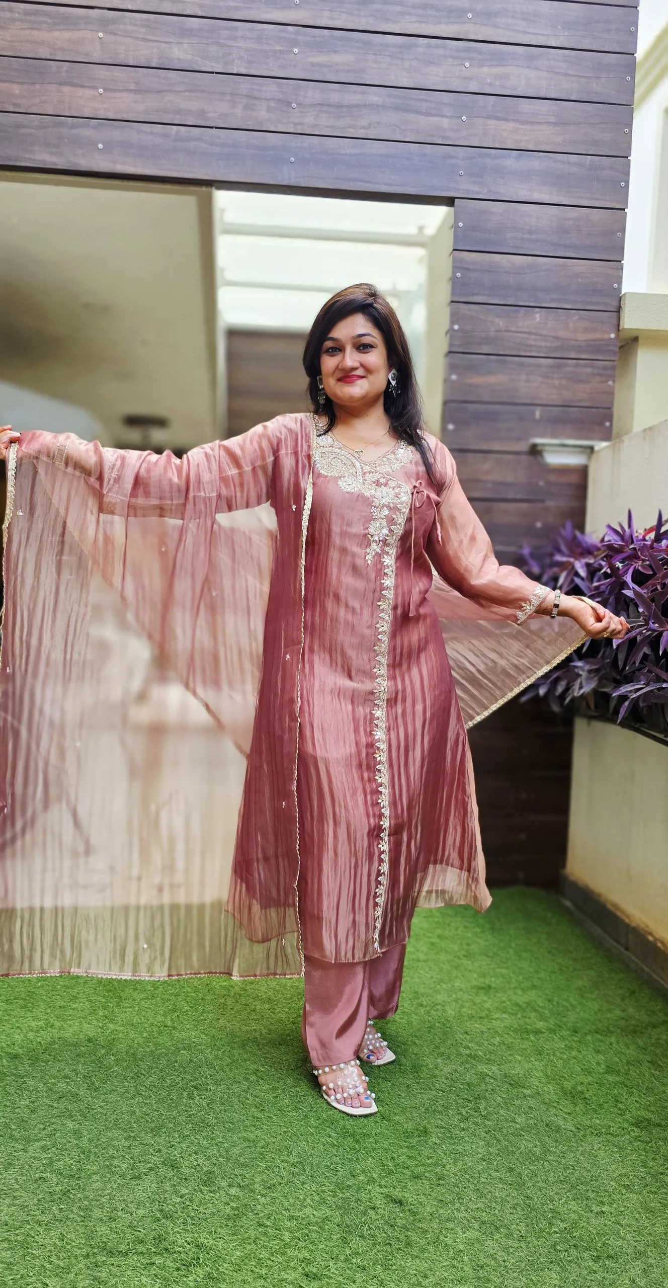 Onion Pink Pure Tissue Luxe Dress, photo 4