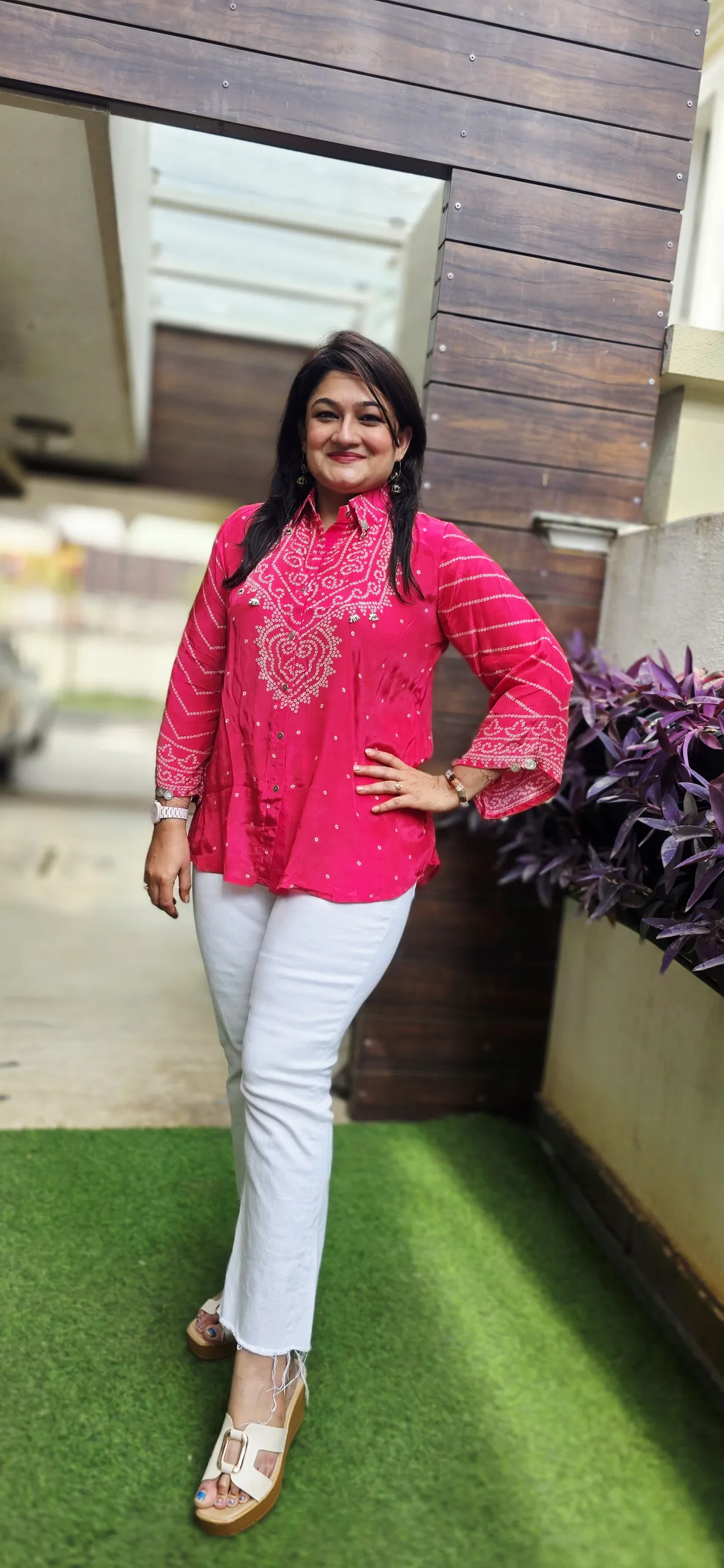 Rani Bandhej Shirt