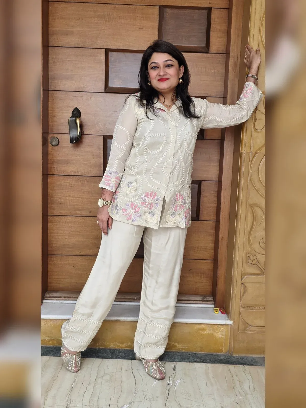 Beige Crepe Co-ord Set, photo 3