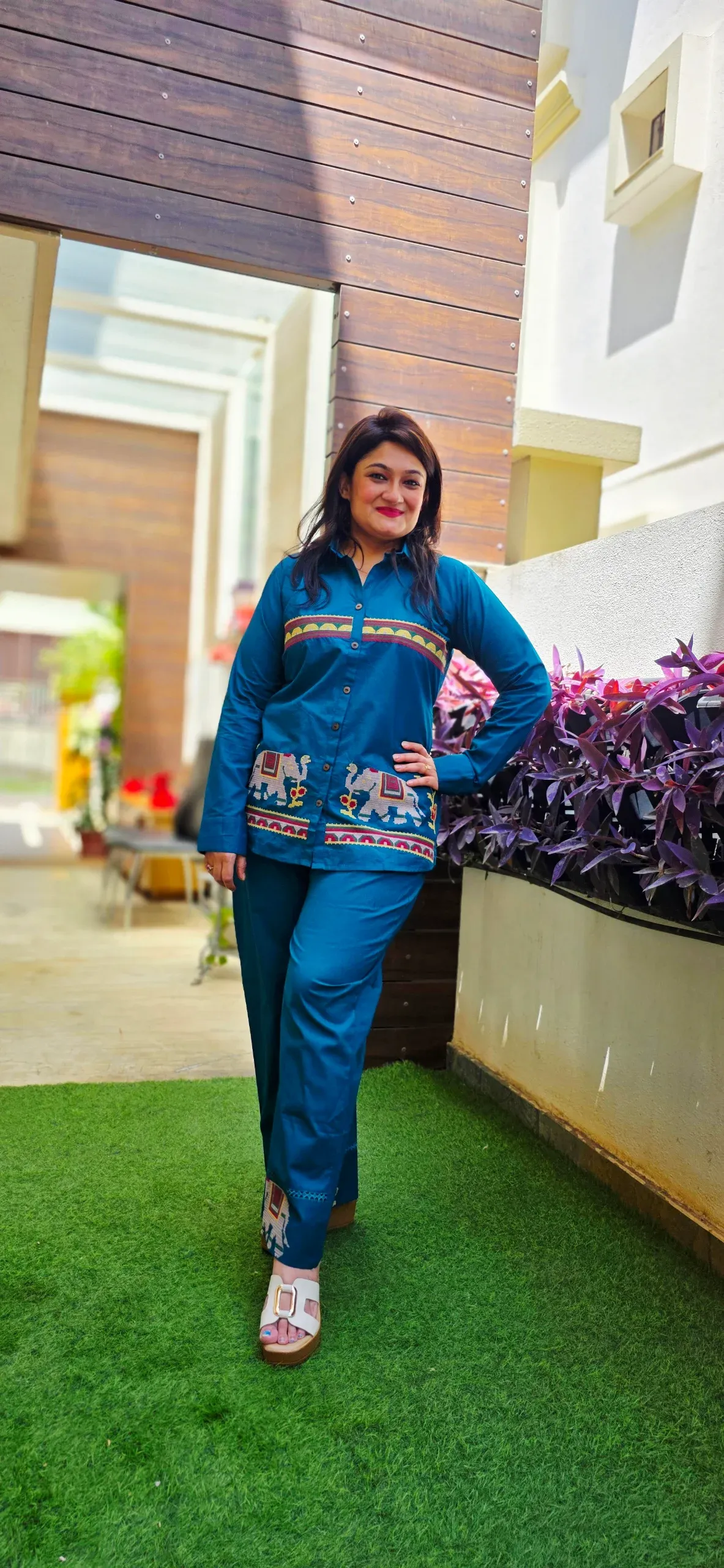 Blue Chic Co-ord with Elephants, photo 3
