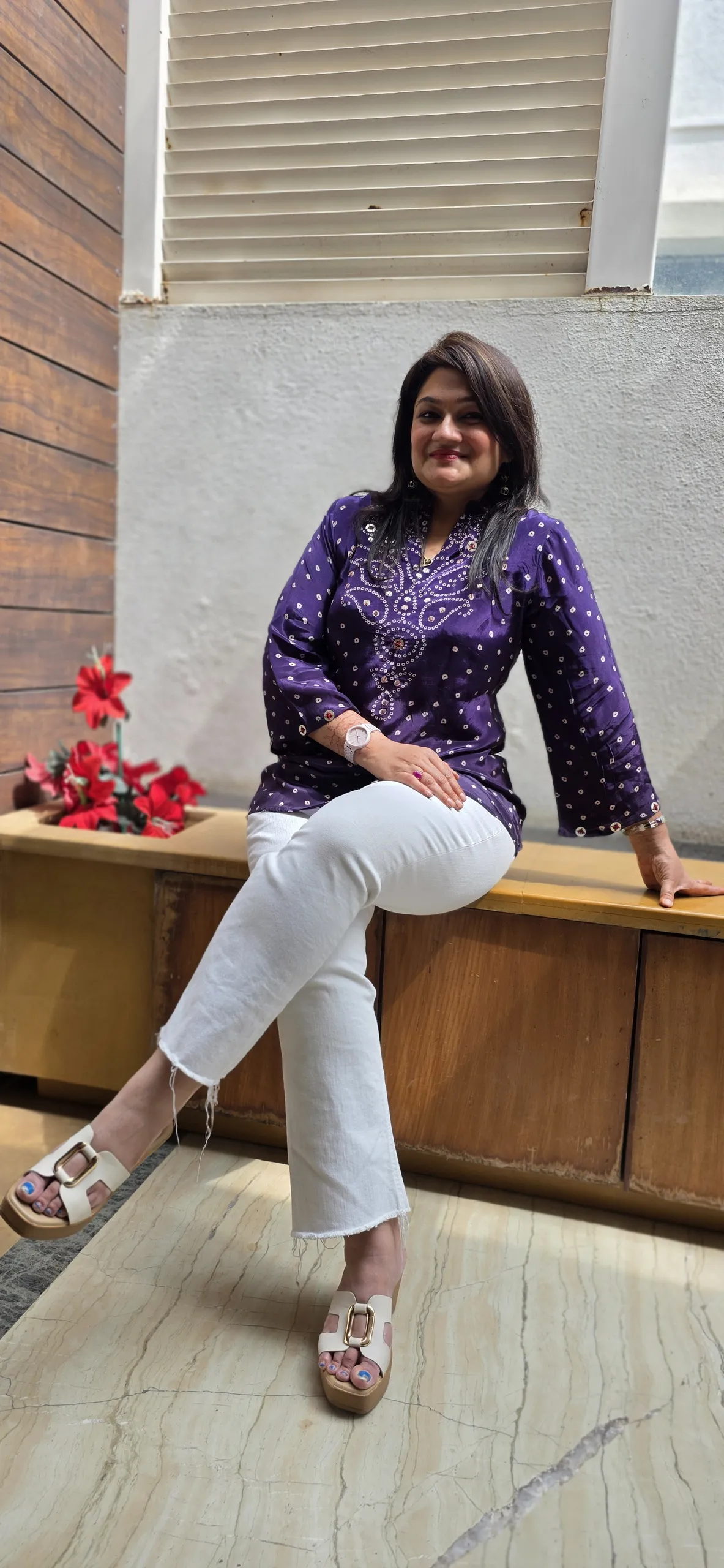 Purple Bandhej Shirt, photo 2