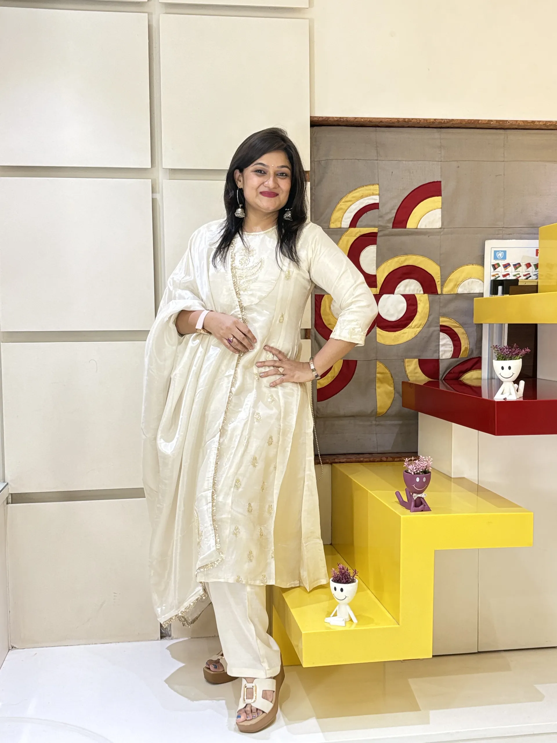 Golden A-line Festive Wear Dress, photo 3