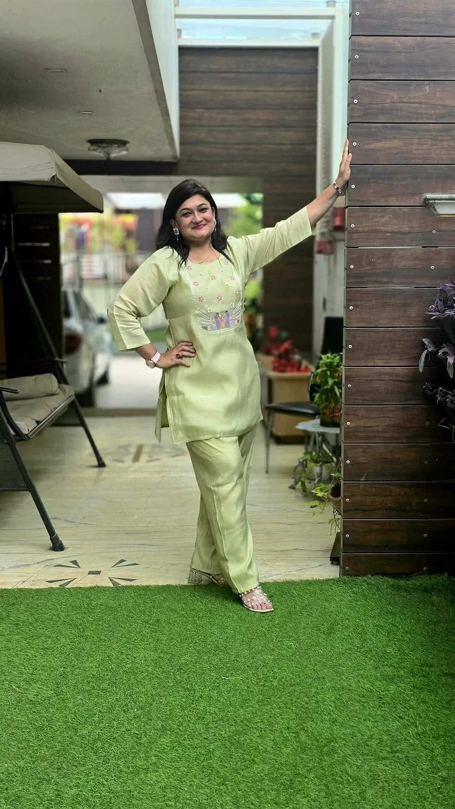Sea Green Cotton Co-ord Set