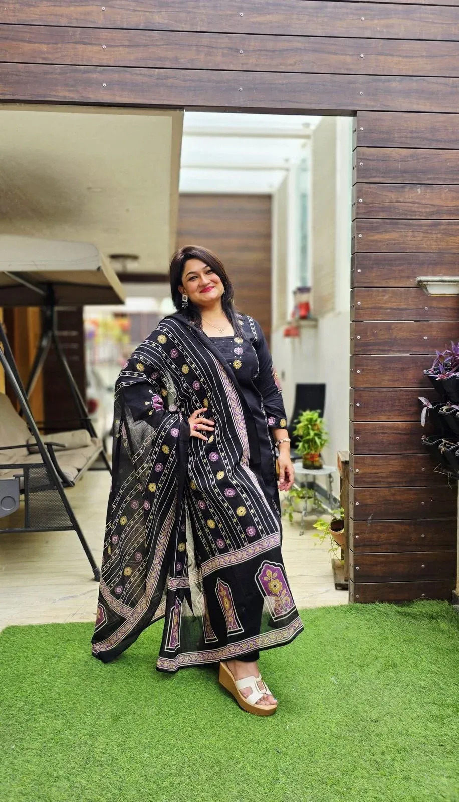 Black Cotton Designer Dress, photo 4