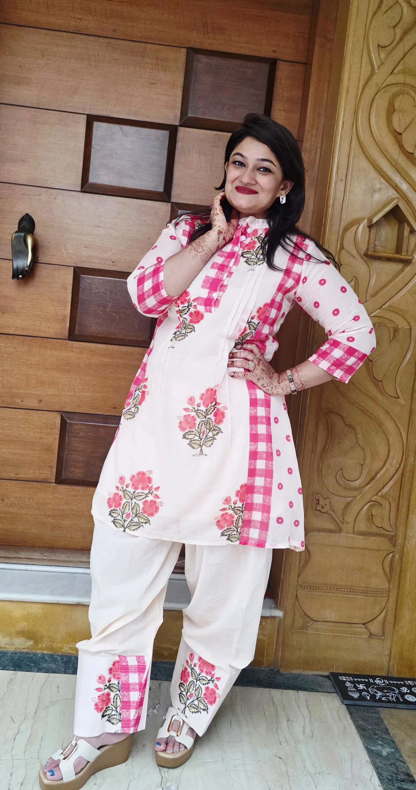Gulmohar Floral Pink Co-ord Set, photo 3