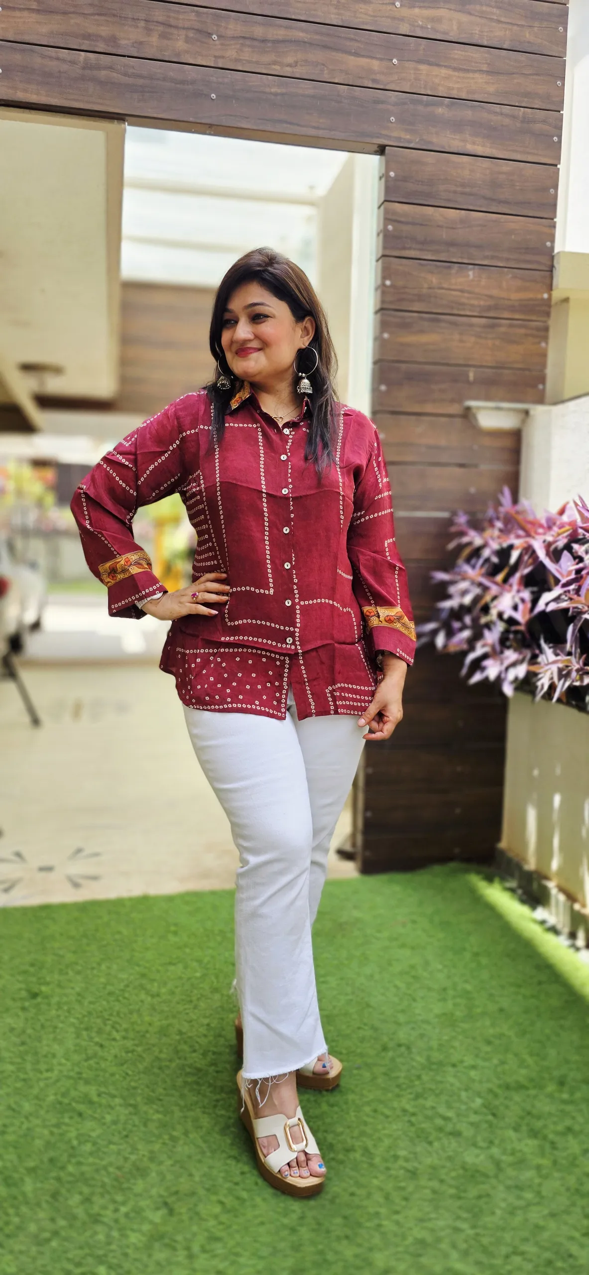 Maroon Back Printed Shirt, photo 2