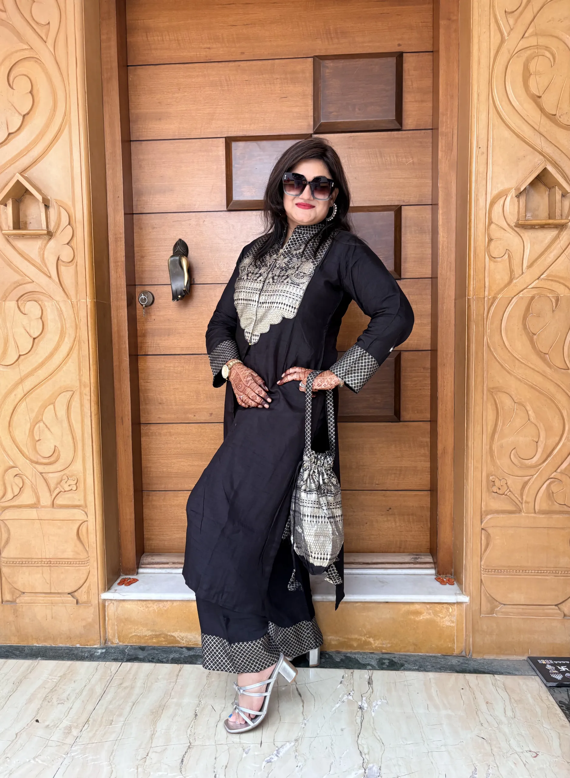 Black Potli Co-ord Set