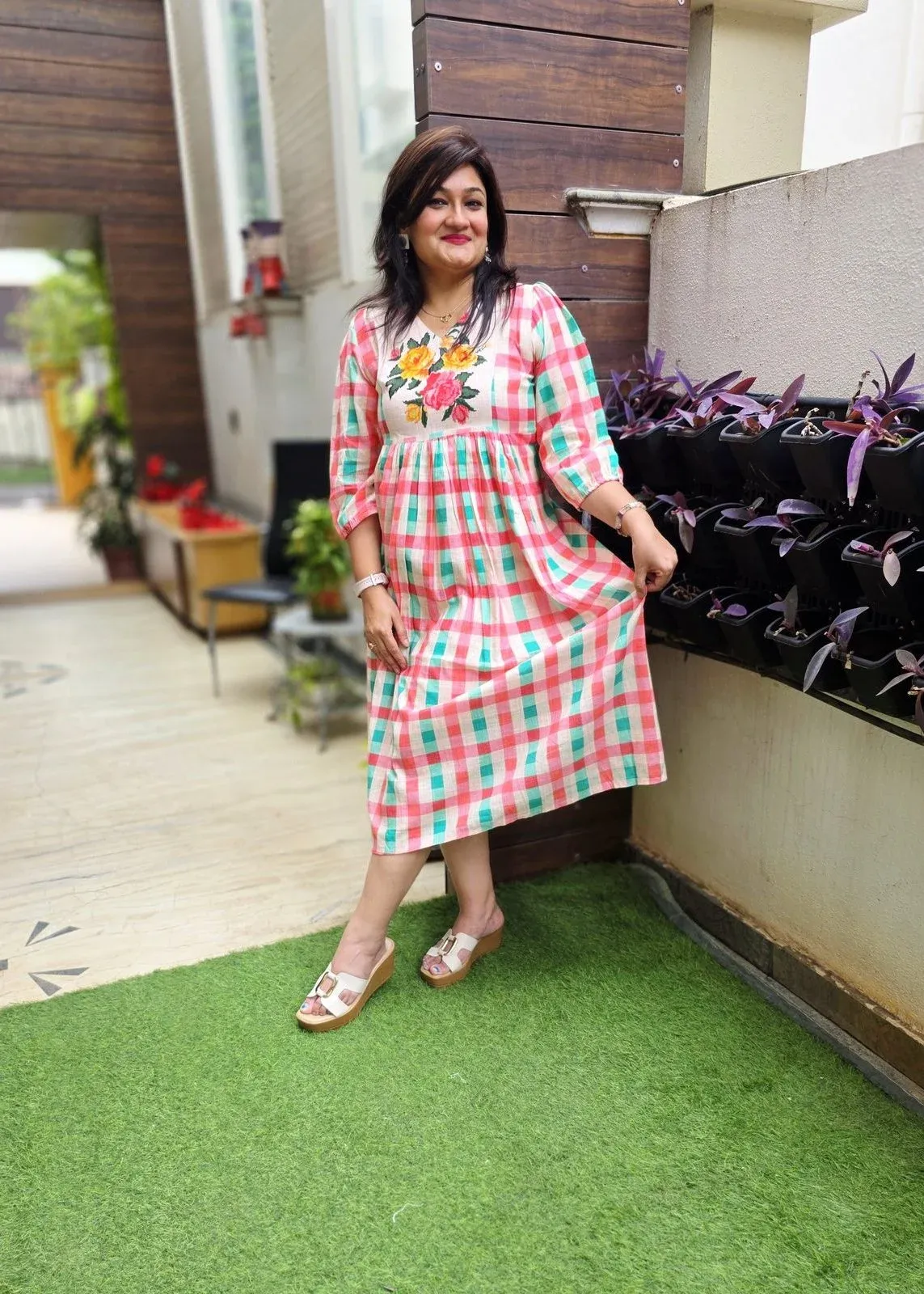 Pink Cotton Long Dress, photo 4