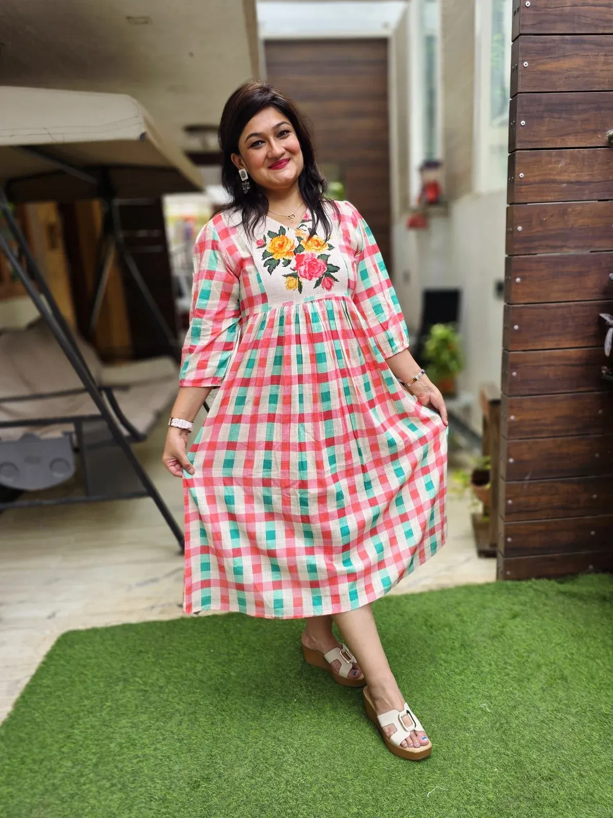 Pink Cotton Long Dress, photo 5