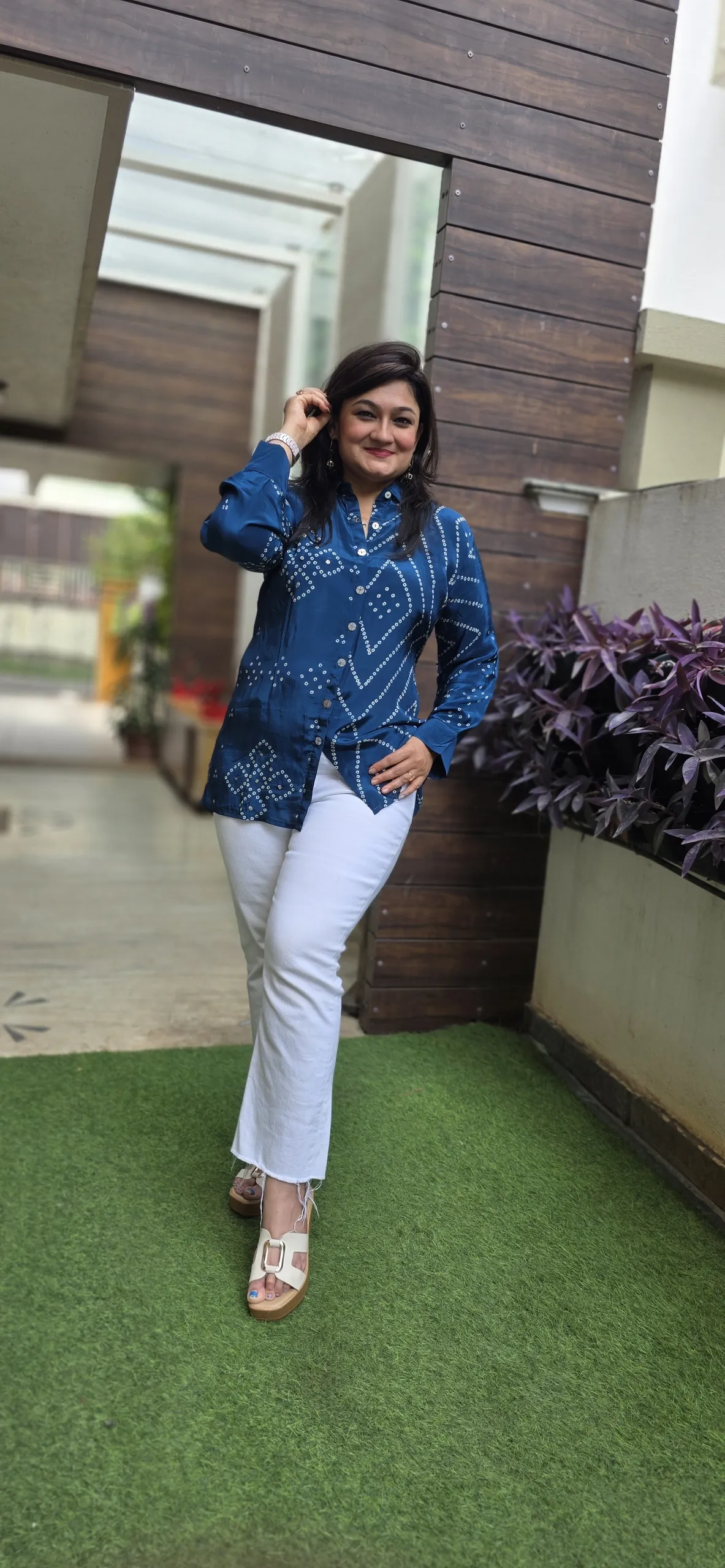 Blue Bandhej Shirt, photo 4