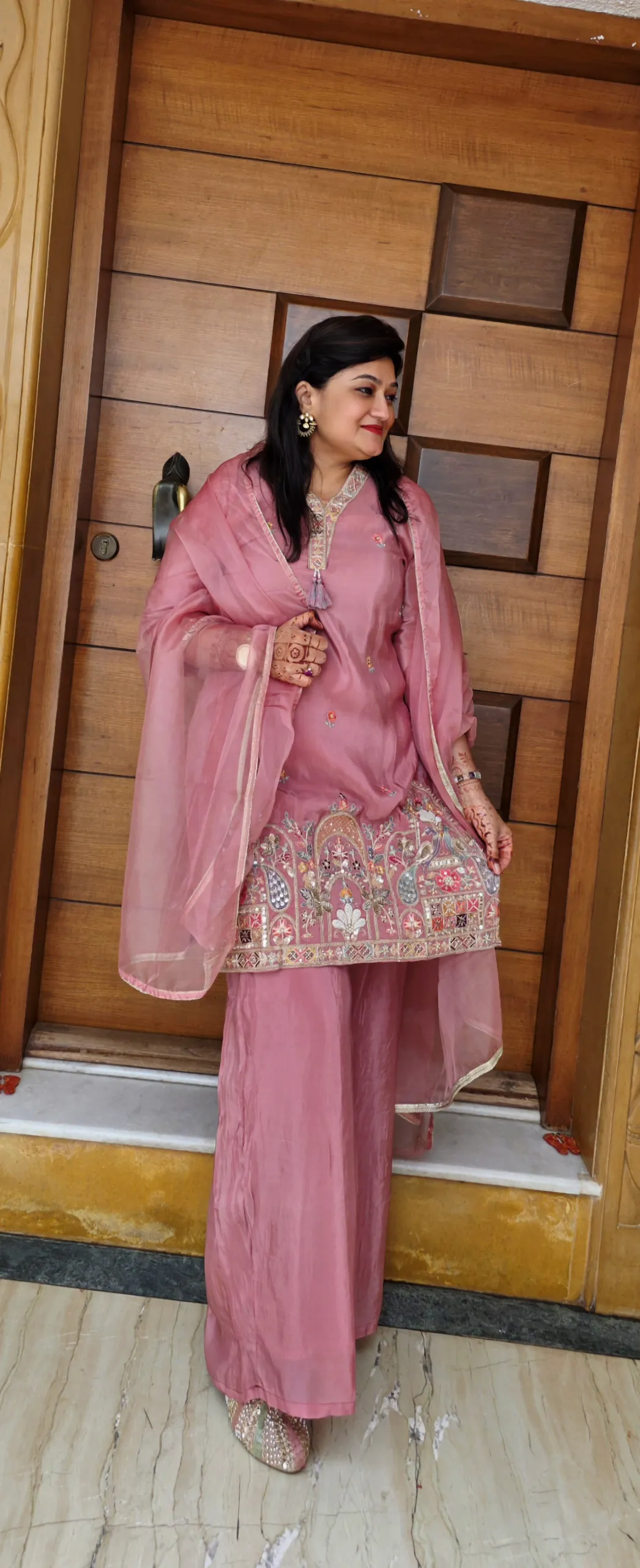 Onion Pink Indo-fusion Sharara Dress, photo 3