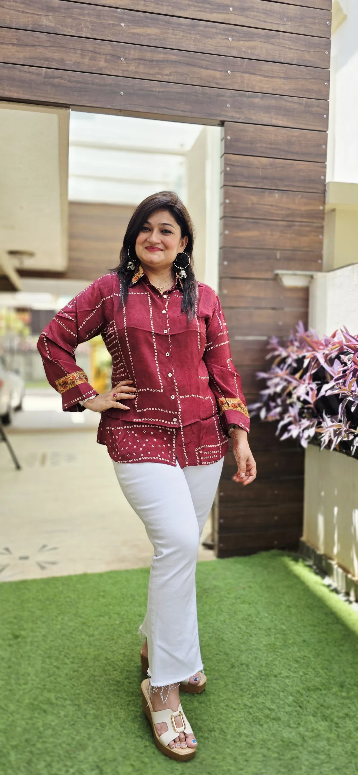 Maroon Back Printed Shirt, photo 3