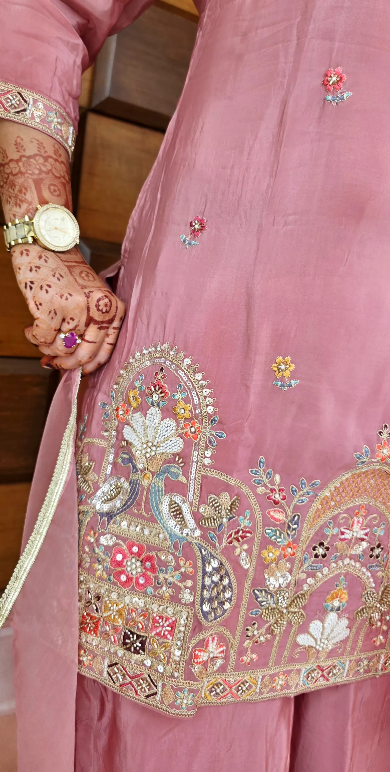 Onion Pink Indo-fusion Sharara Dress, photo 2