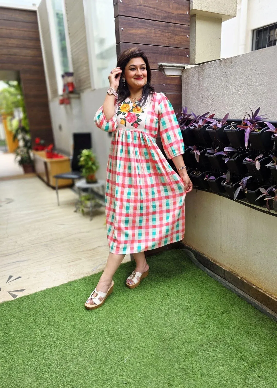Pink Cotton Long Dress, photo 2