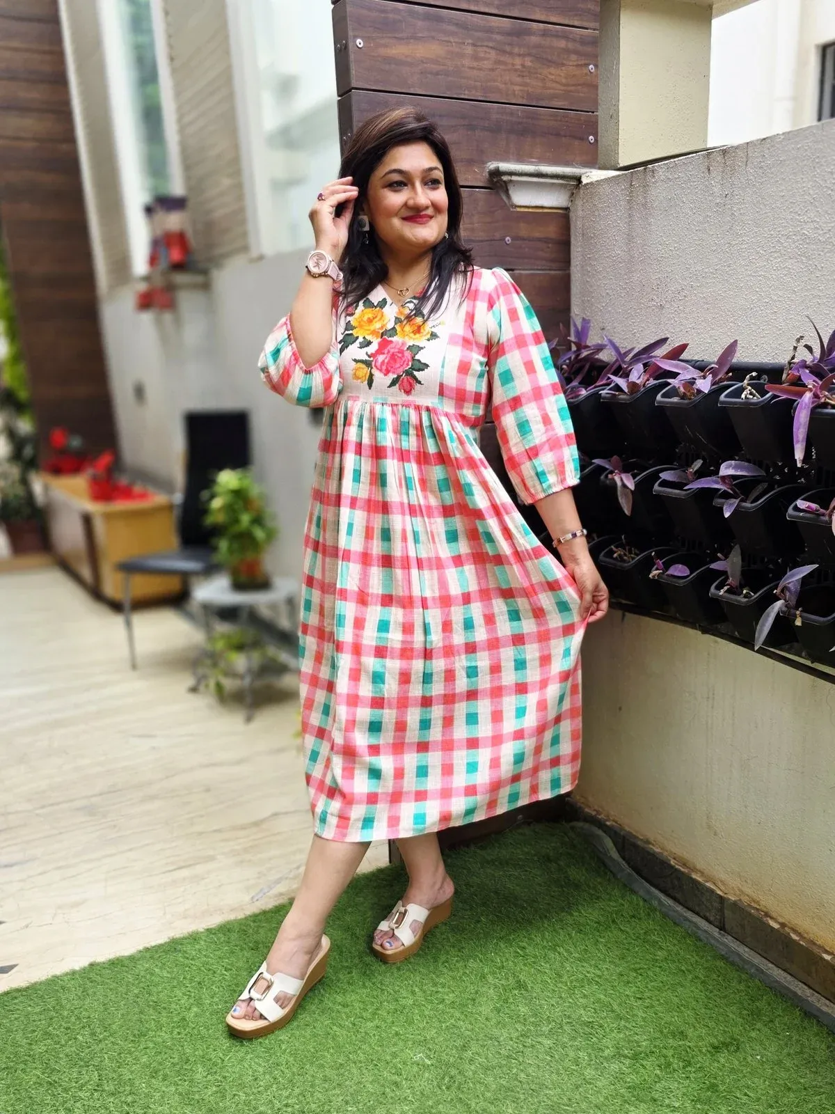 Pink Cotton Long Dress, photo 2