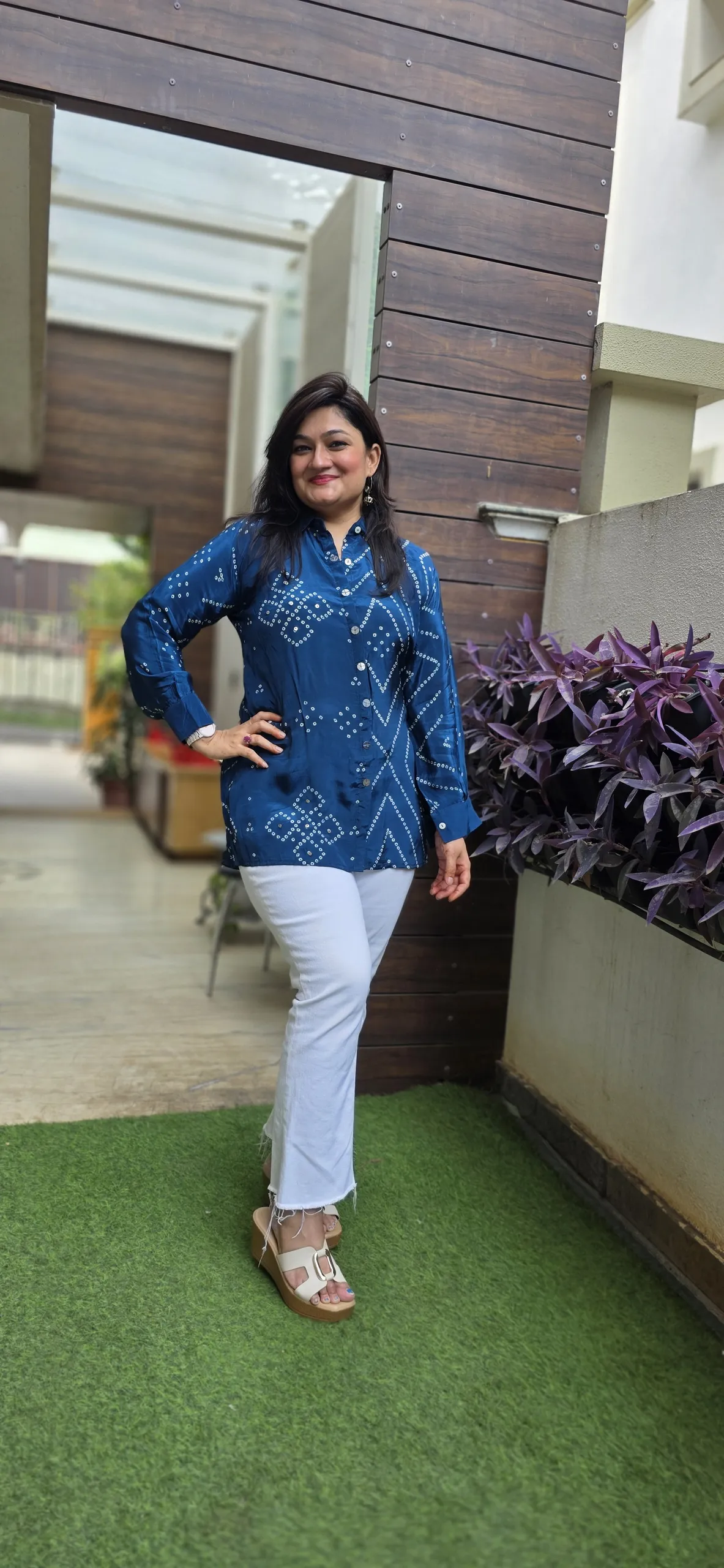 Blue Bandhej Shirt