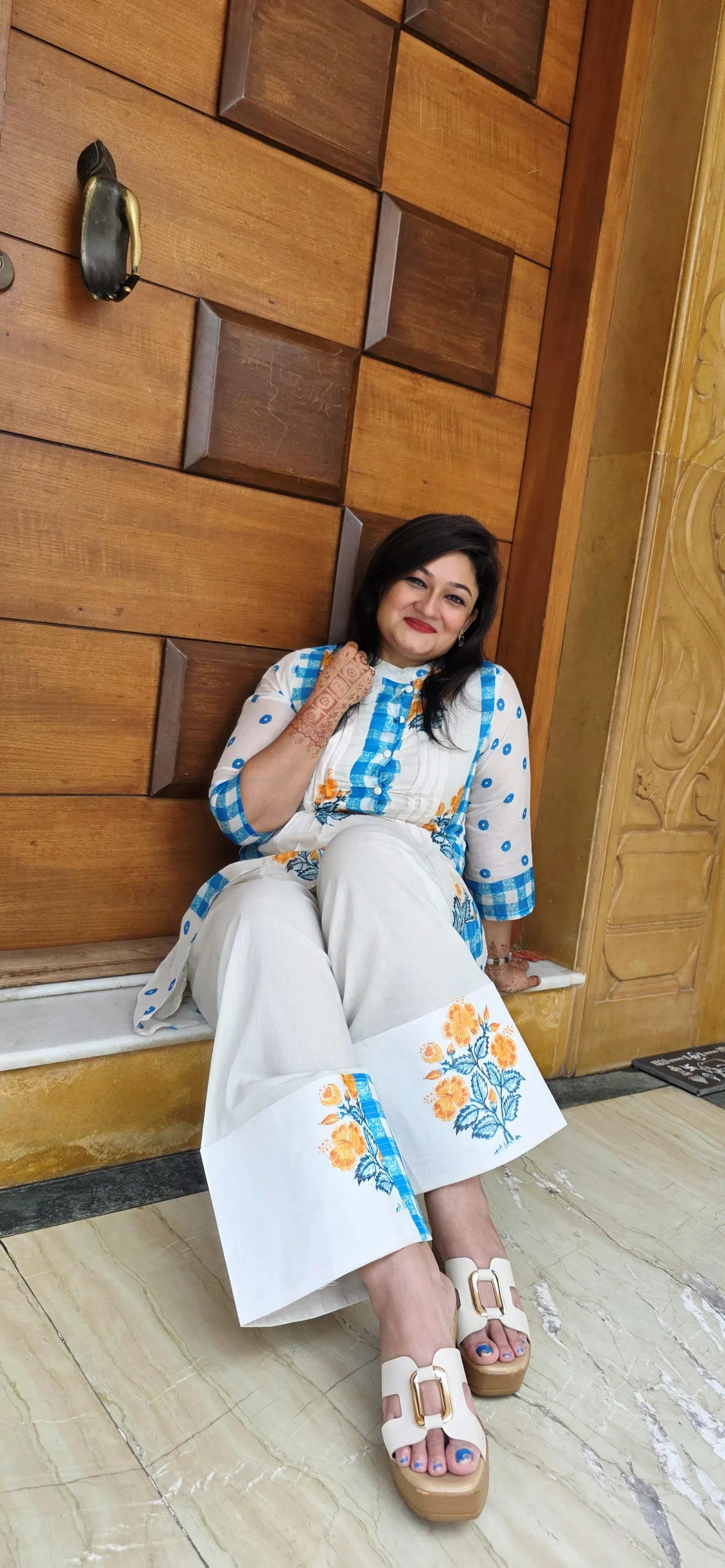 Gulmohar Floral Blue Co-ord Set, photo 2