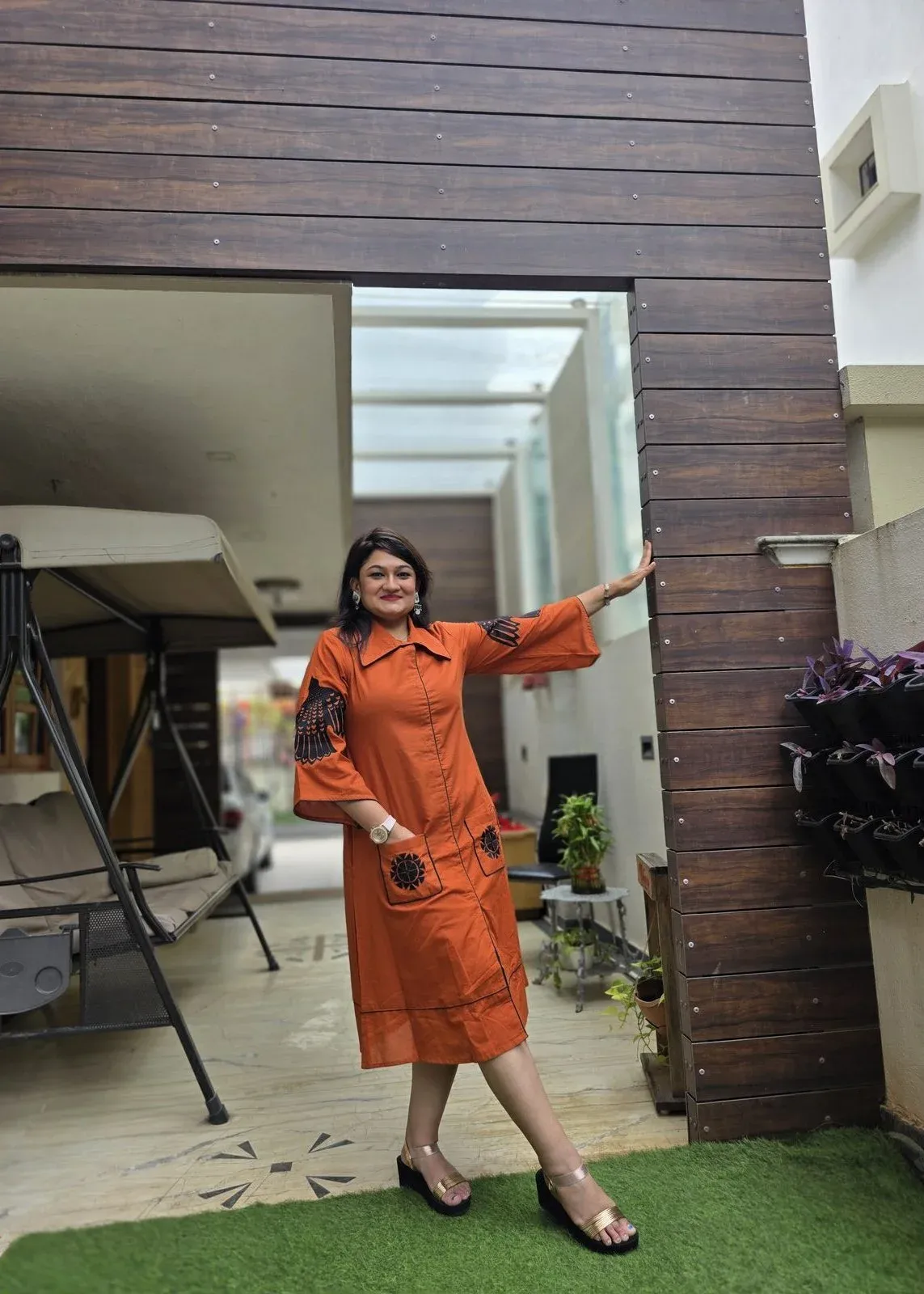 Rust Cotton Long Dress, photo 4