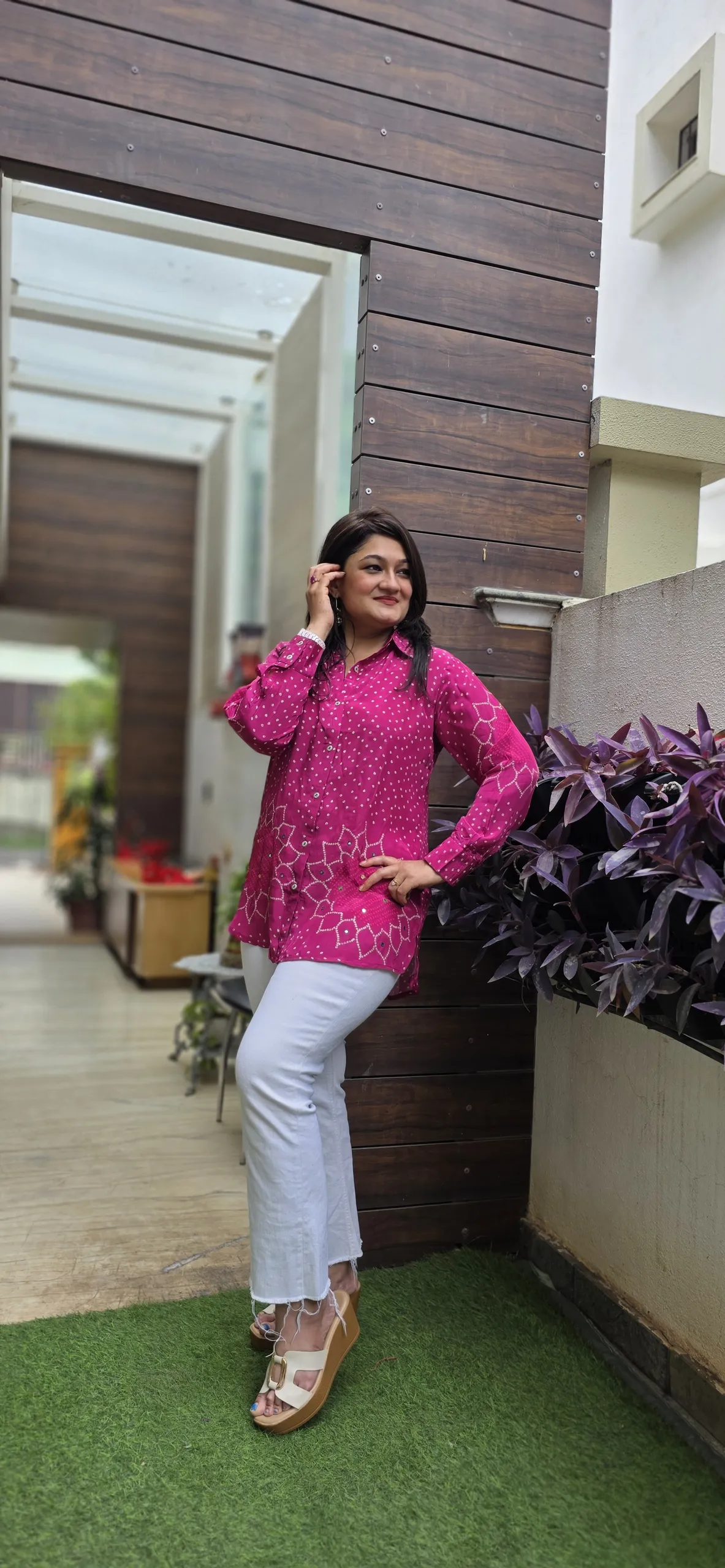Pink Bandhej Shirt, photo 4