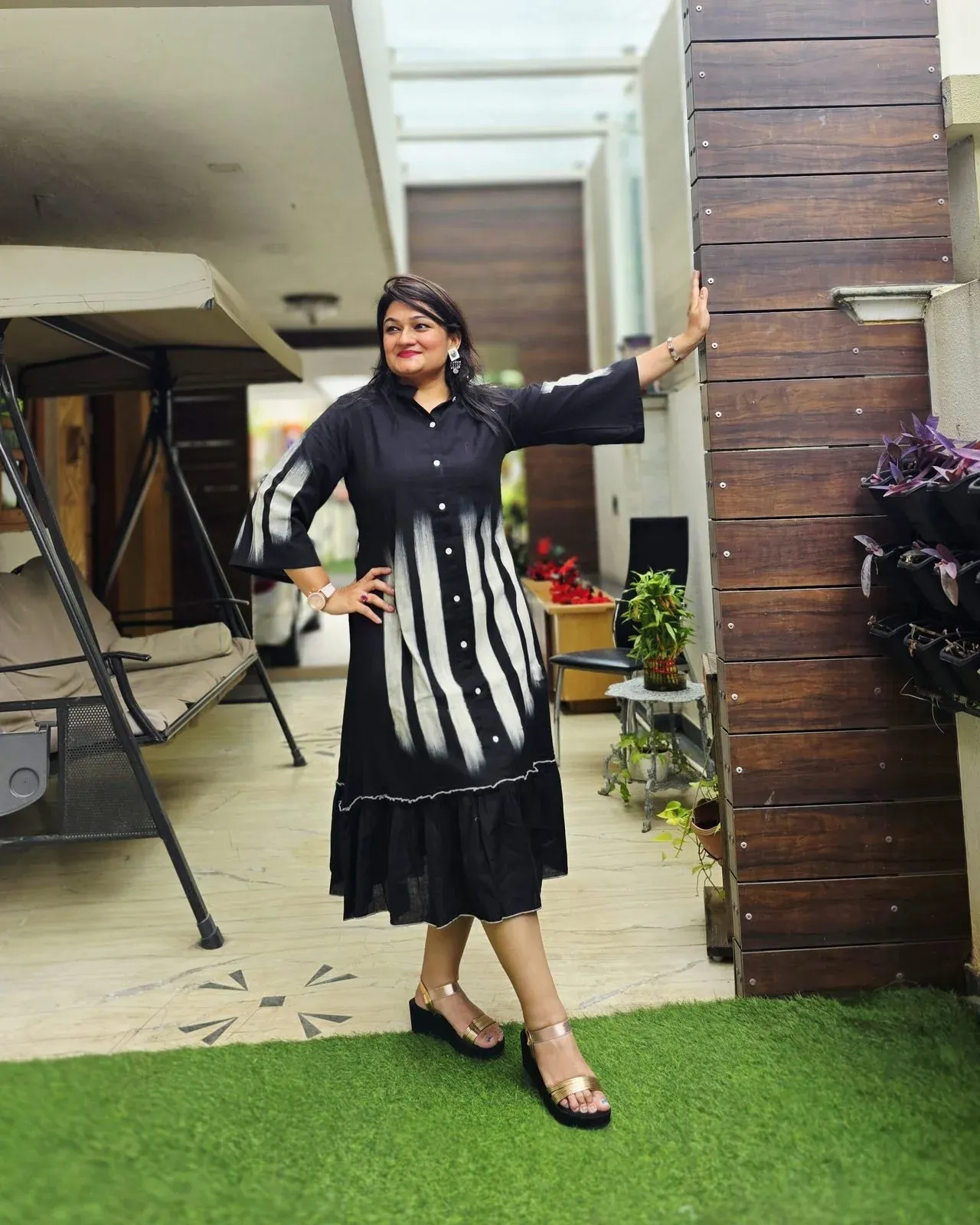 Black Cotton Long Dress, photo 4