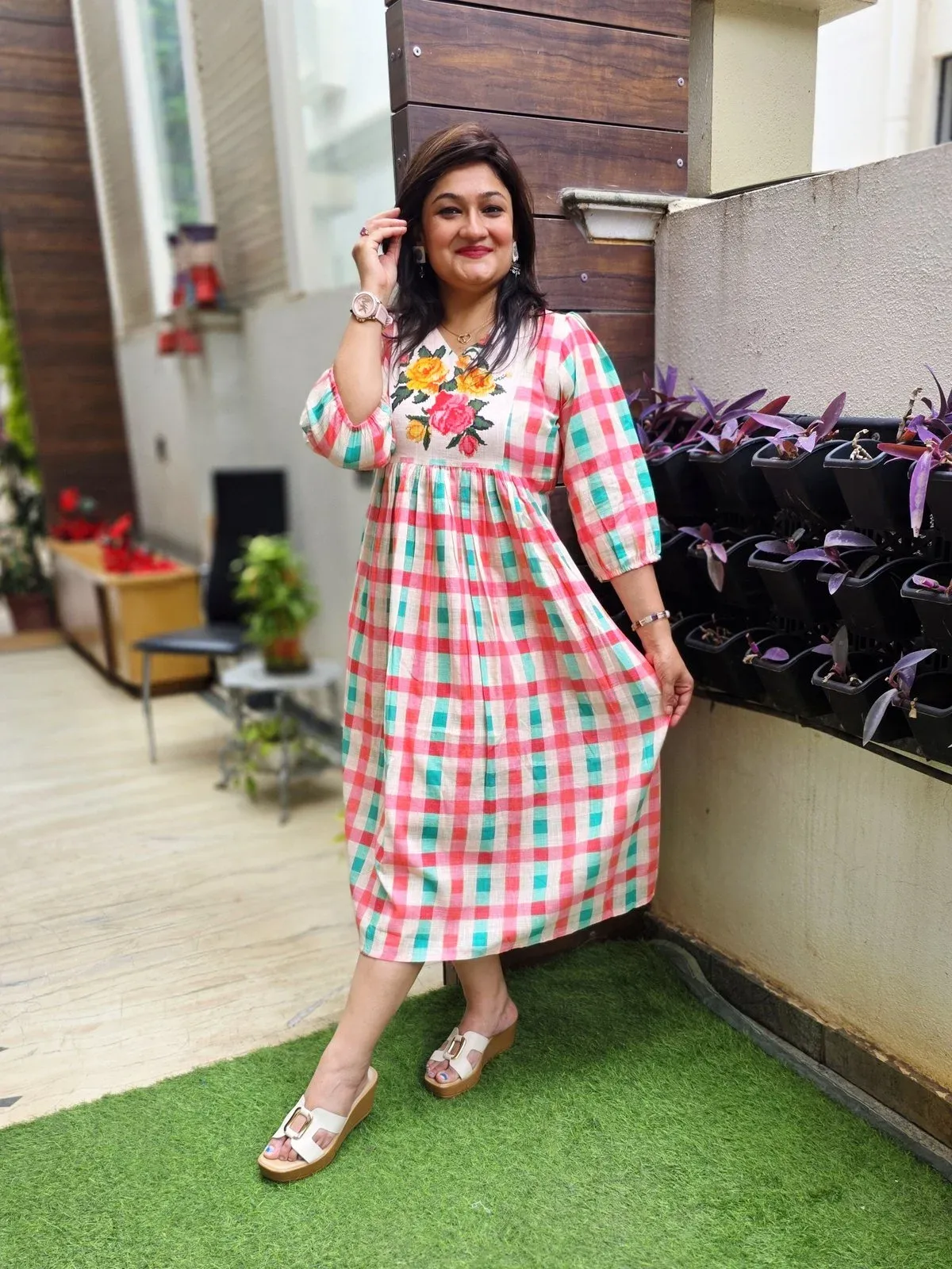 Pink Cotton Long Dress, photo 3