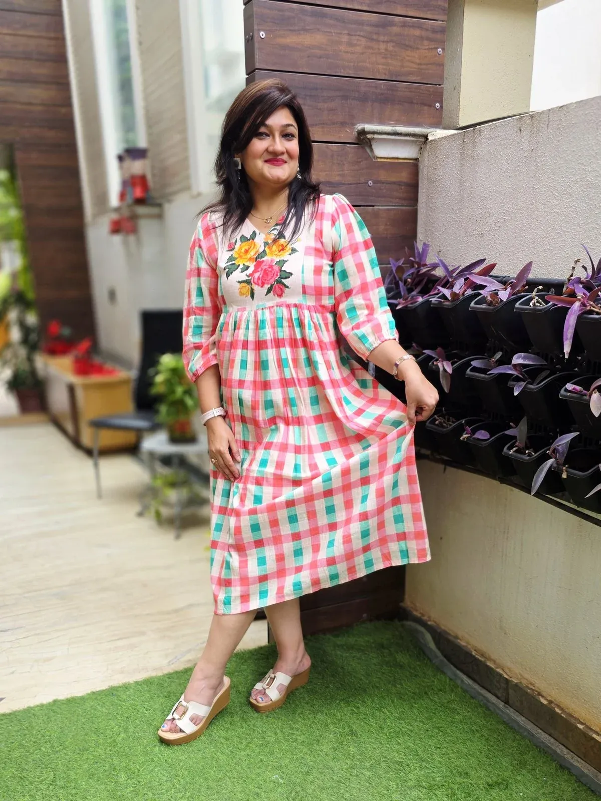 Pink Cotton Long Dress, photo 4