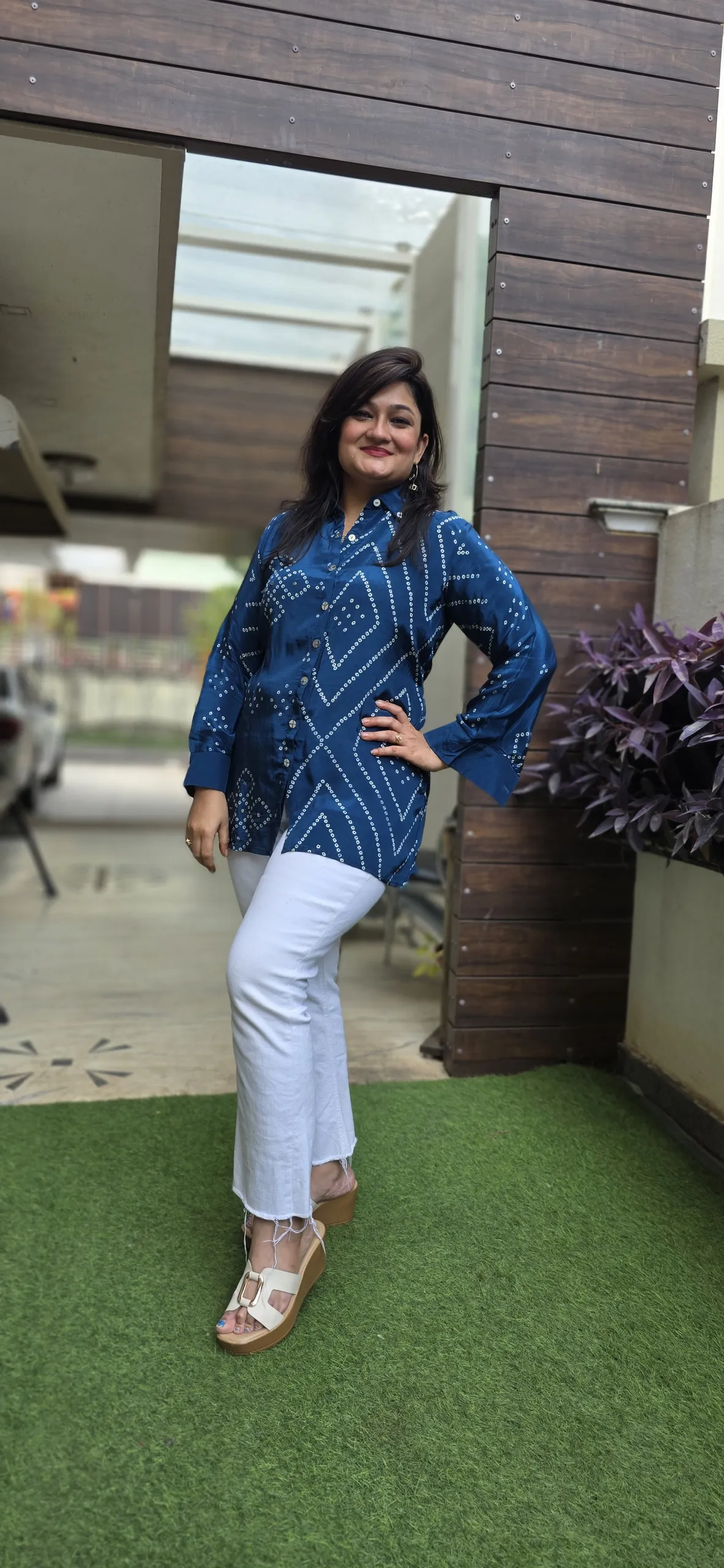 Blue Bandhej Shirt, photo 2