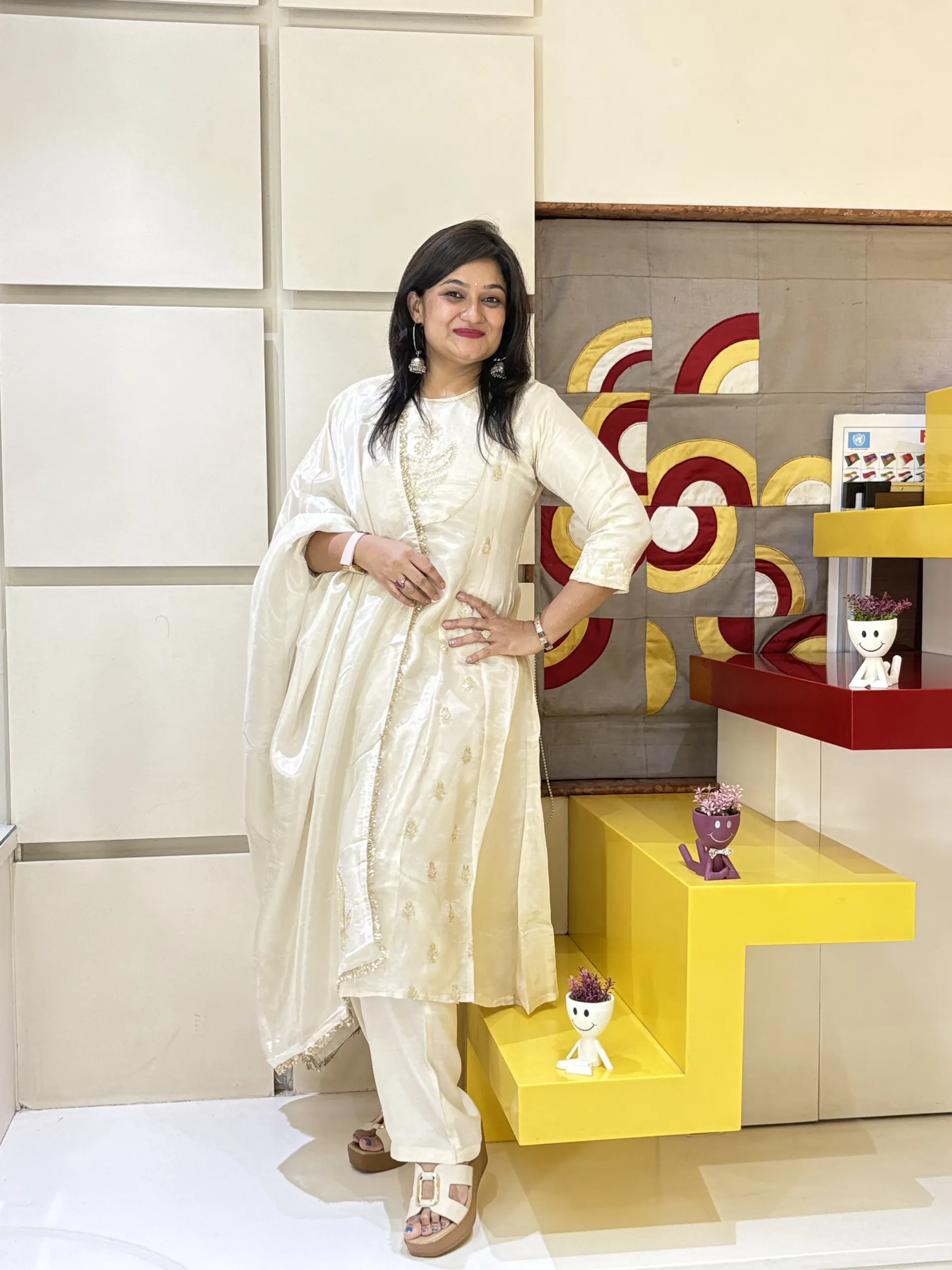 Golden A-line Festive Wear Dress, photo 2