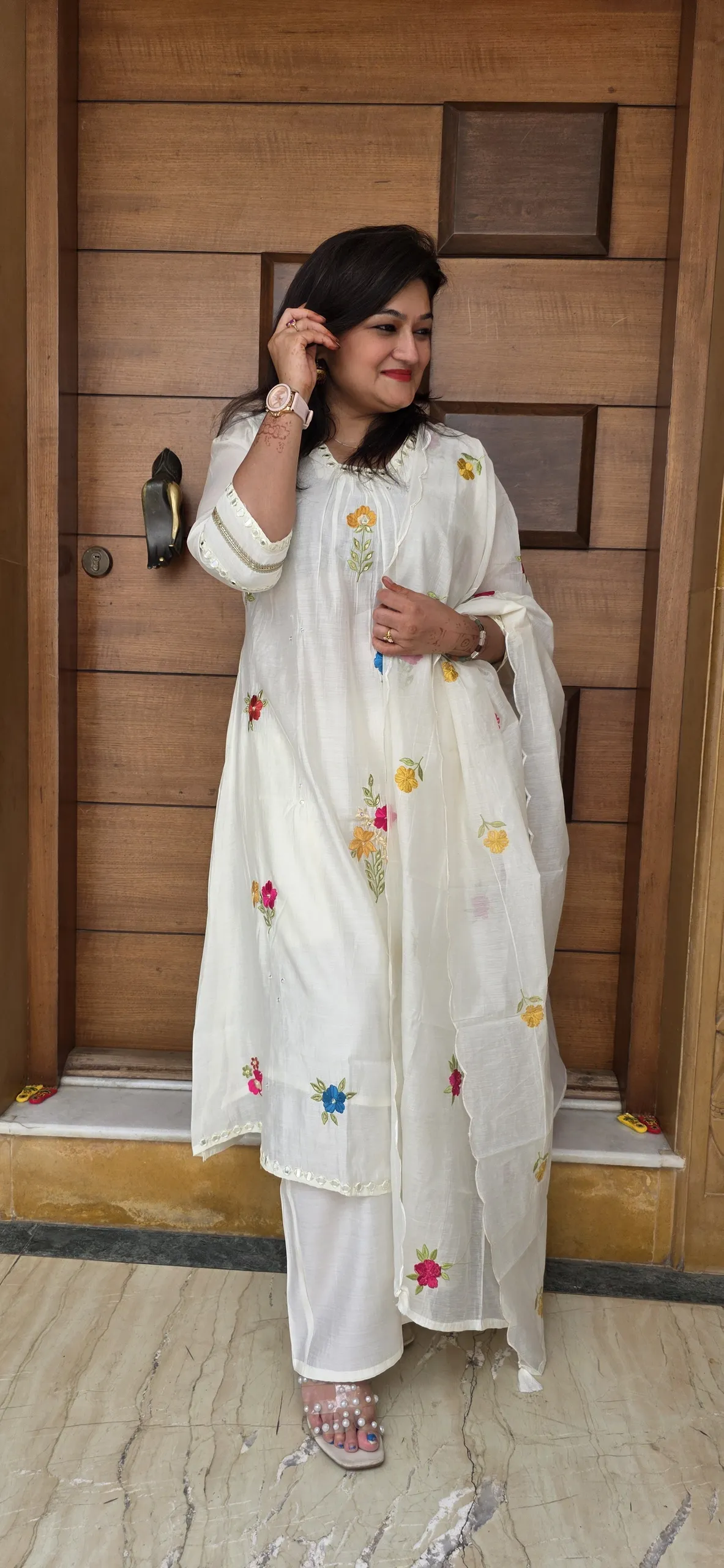 White Elegant A-line Dress