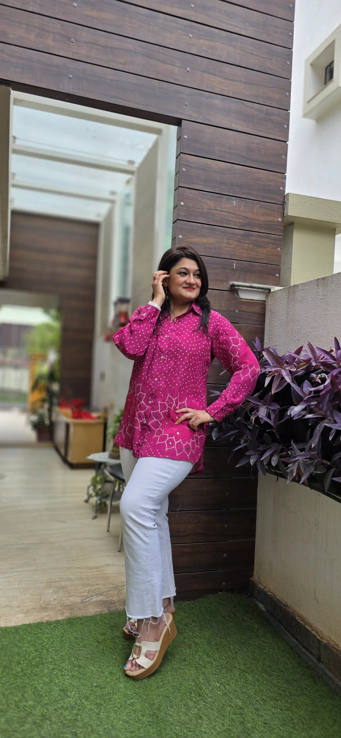 Pink Bandhej Shirt, photo 5