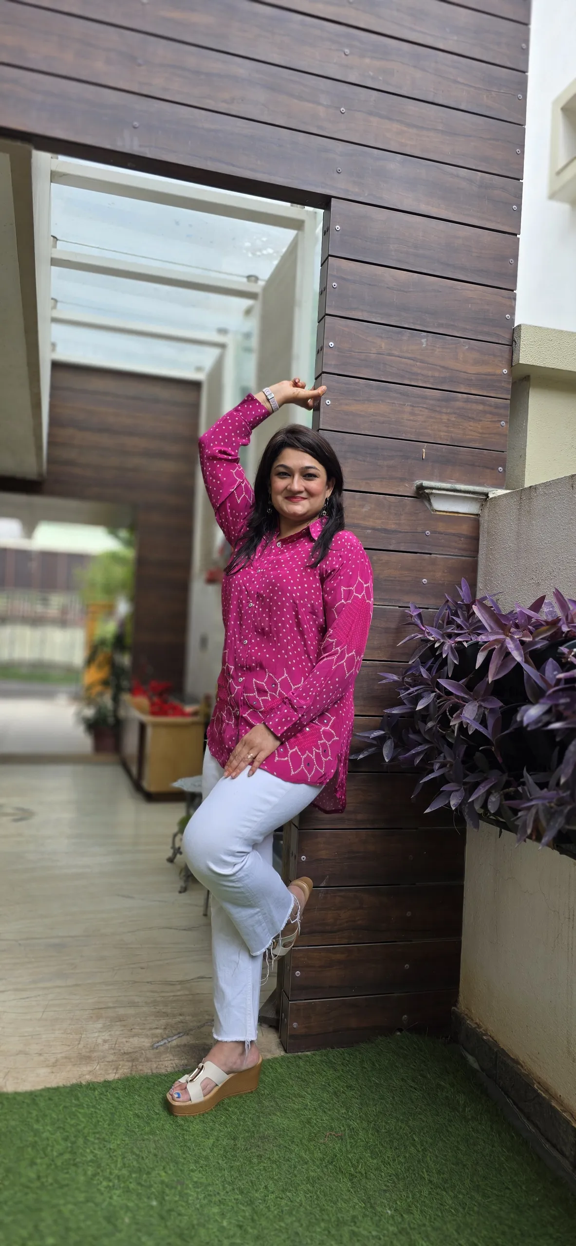 Pink Bandhej Shirt, photo 2