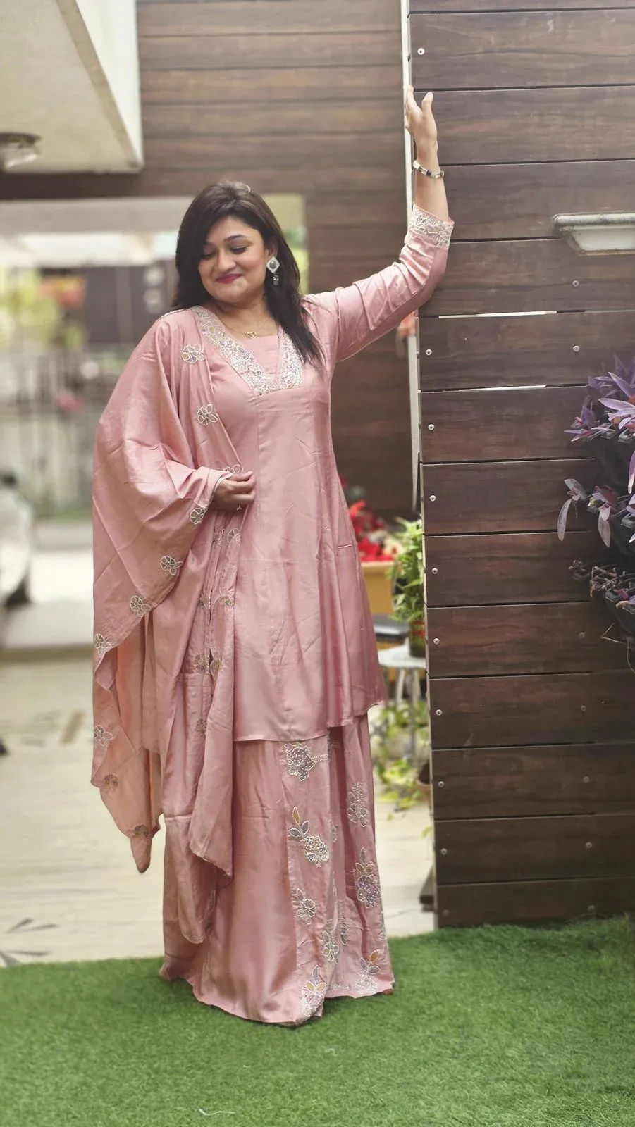 Pink Mul Chanderi Designer Dress, photo 3