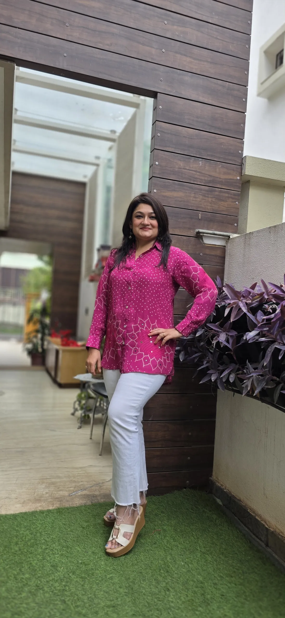 Pink Bandhej Shirt, photo 3