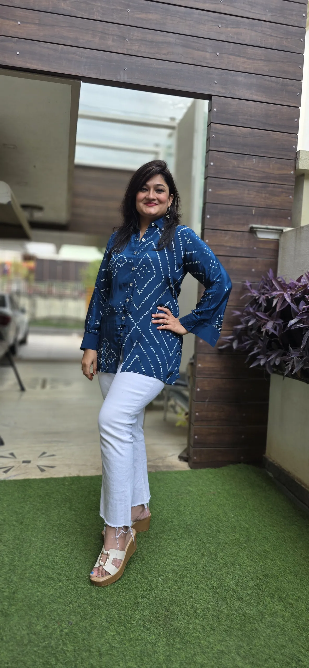 Blue Bandhej Shirt, photo 3