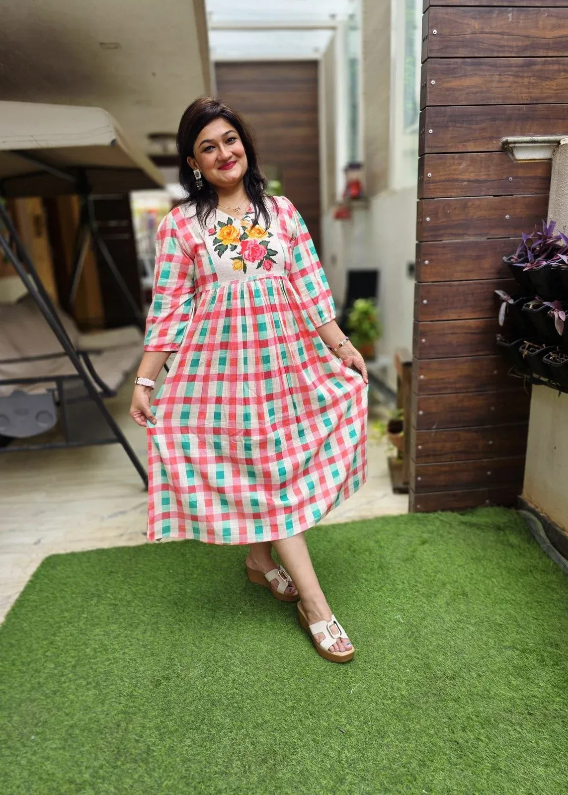 Pink Cotton Long Dress, photo 5