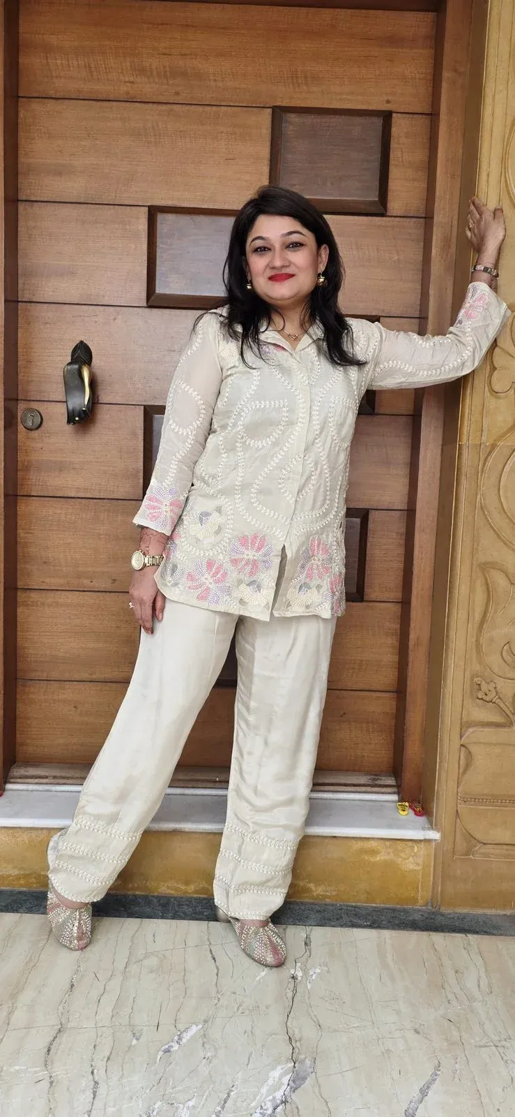 Beige Crepe Co-ord Set, photo 3