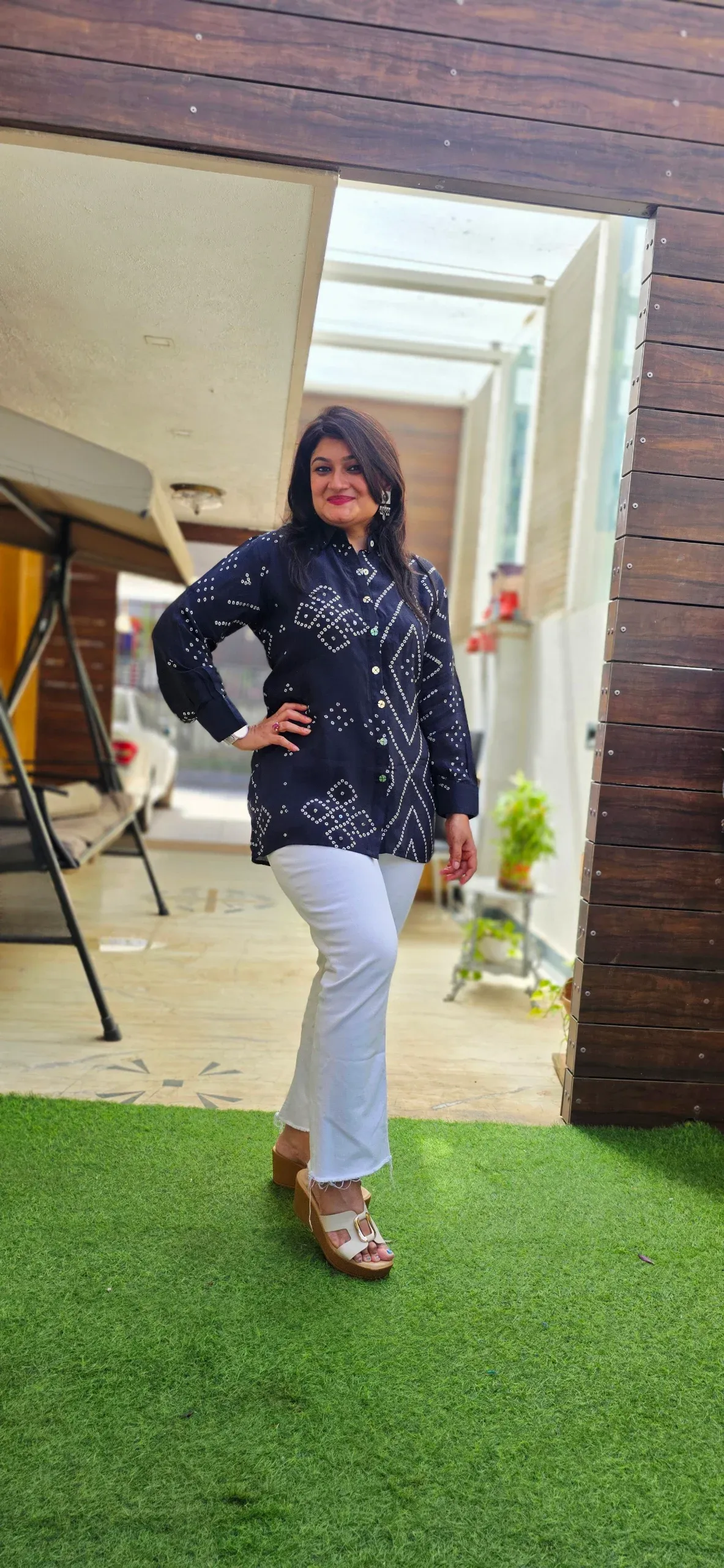 Black Bandhej Shirt