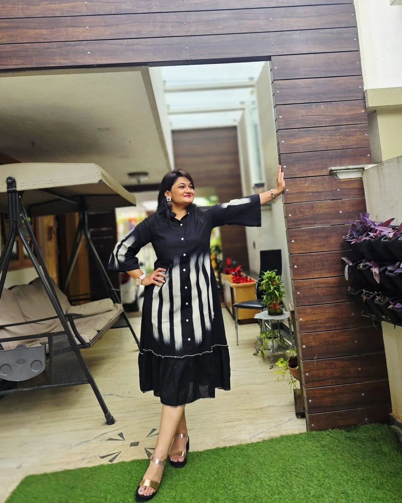 Black Cotton Long Dress, photo 2
