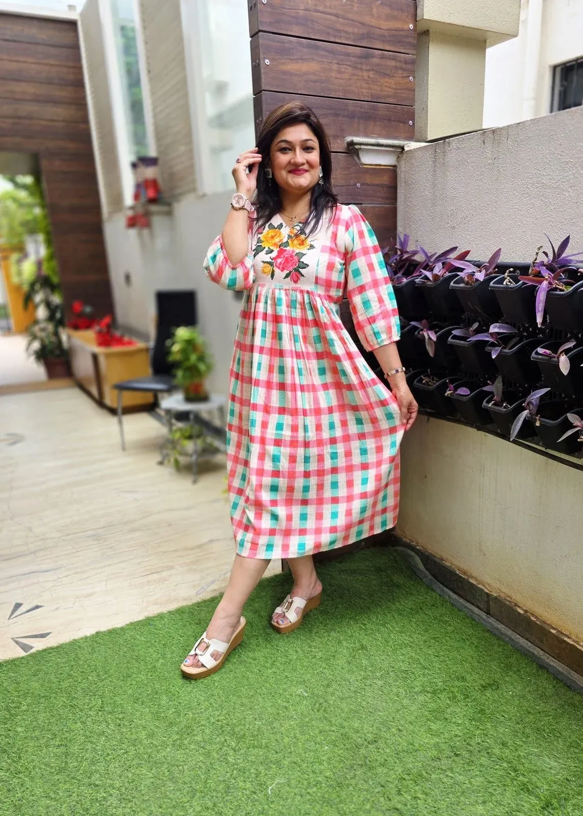Pink Cotton Long Dress, photo 3