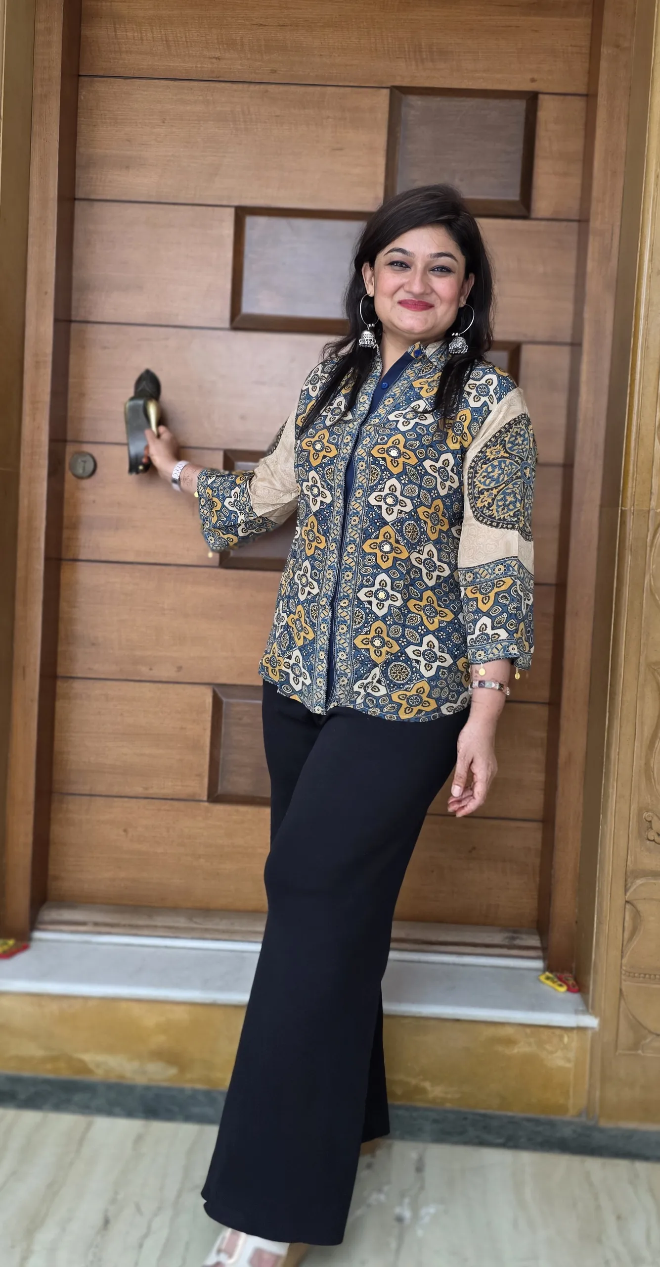 Blue Beige Back Printed Shirt, photo 3